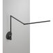 Z-Bar Slim LED 5 inch Metallic Black Wall Mount Desk Lamp Wall Light, Hardwire